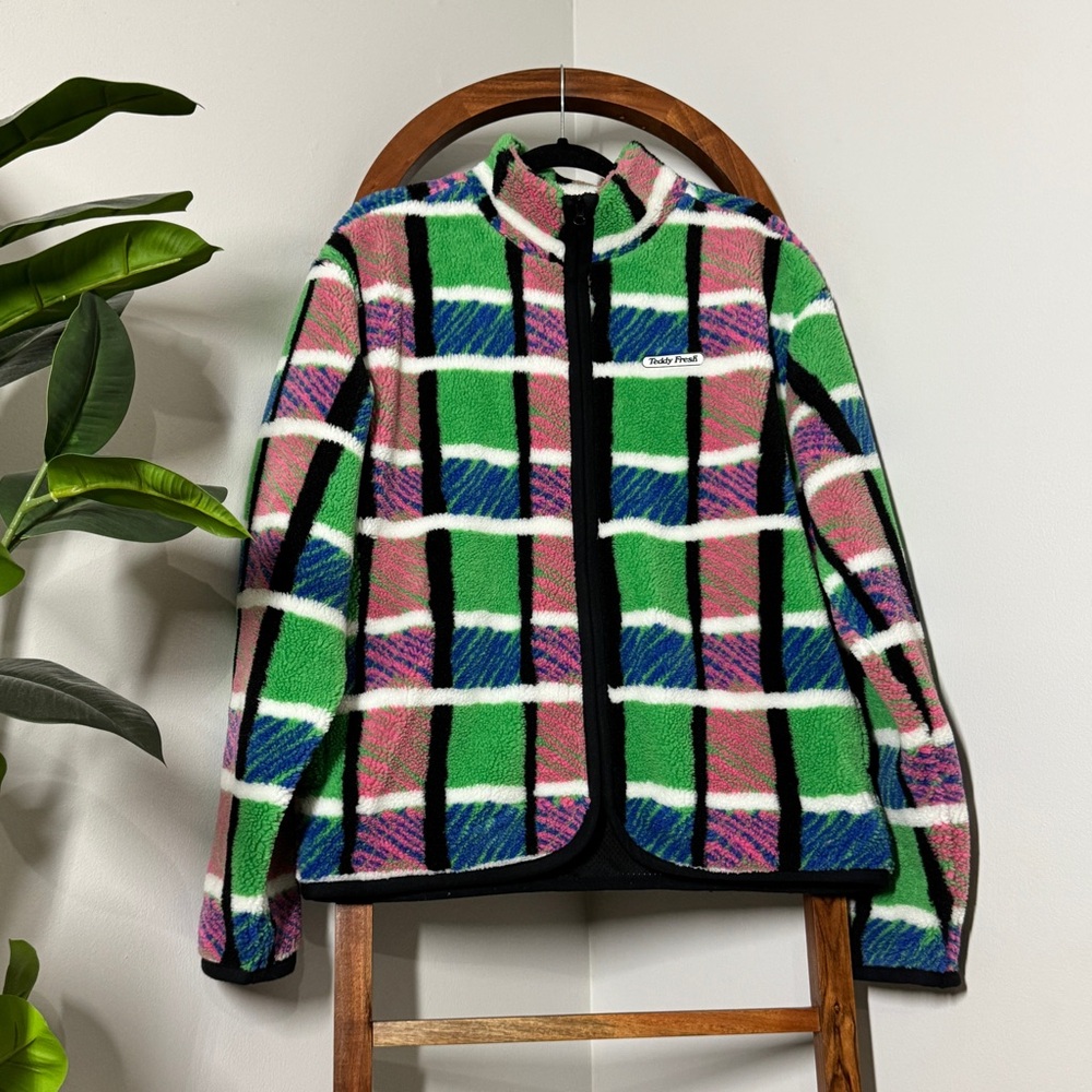 Teddy Fresh Men's LARGE Full Zip Sherpa Jacket